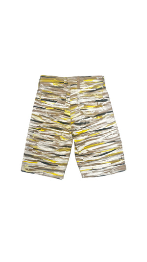 PAINT STREAK BEIGE SHORTS